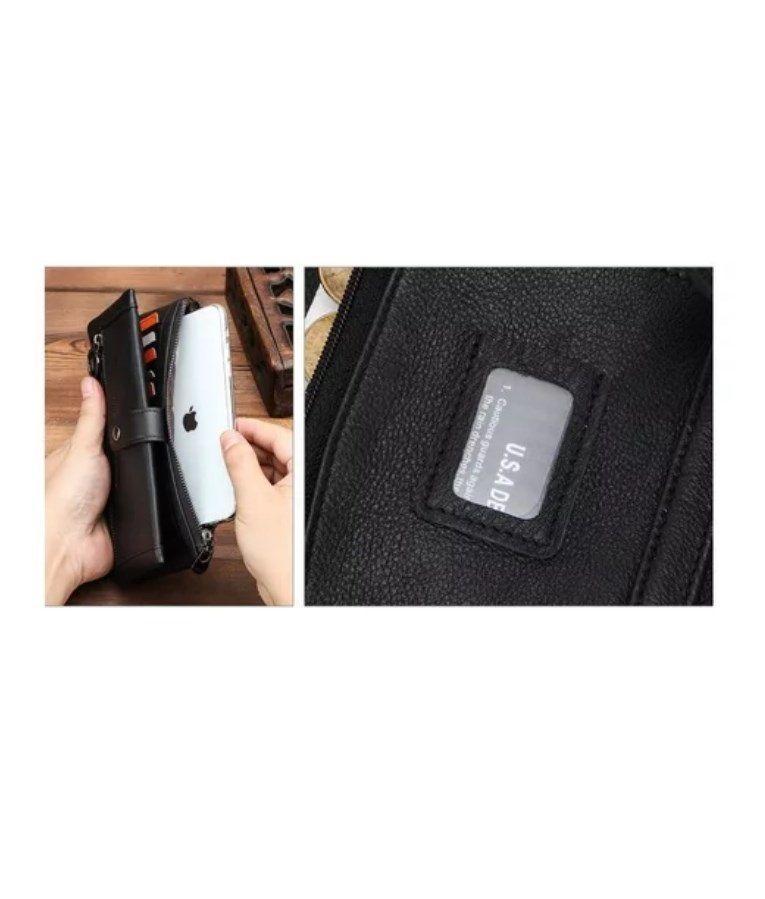 Billetera De Cuero Larga Marca Contacts Modelo M1310 Black-5