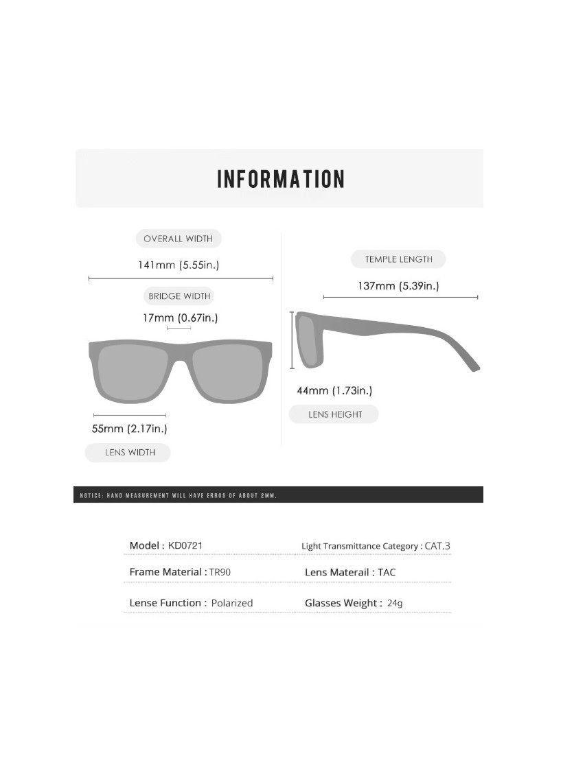 Gafas De Sol Kdeam Modelo Kd0721 C2 Polarizada Filtro Uv400-4