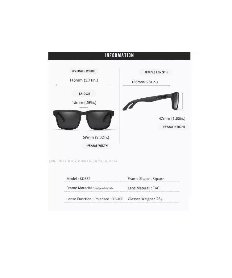 Gafas De Sol Kdeam Modelo Kd332 C3 Polarizado Uv400 Estuche-4