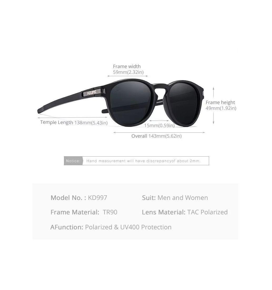 Gafas De Sol Kdeam Kd997 C2 Espejado Polarizado Filtro Uv400-3