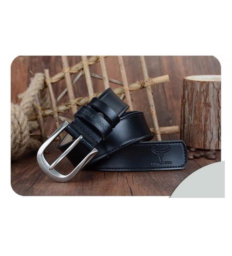 Cinturón De Cuero Cowather Modelo XF011 Negro-4