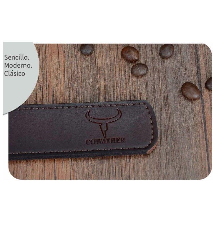 Cinturón De Cuero Cowather Modelo XF011 Negro-6