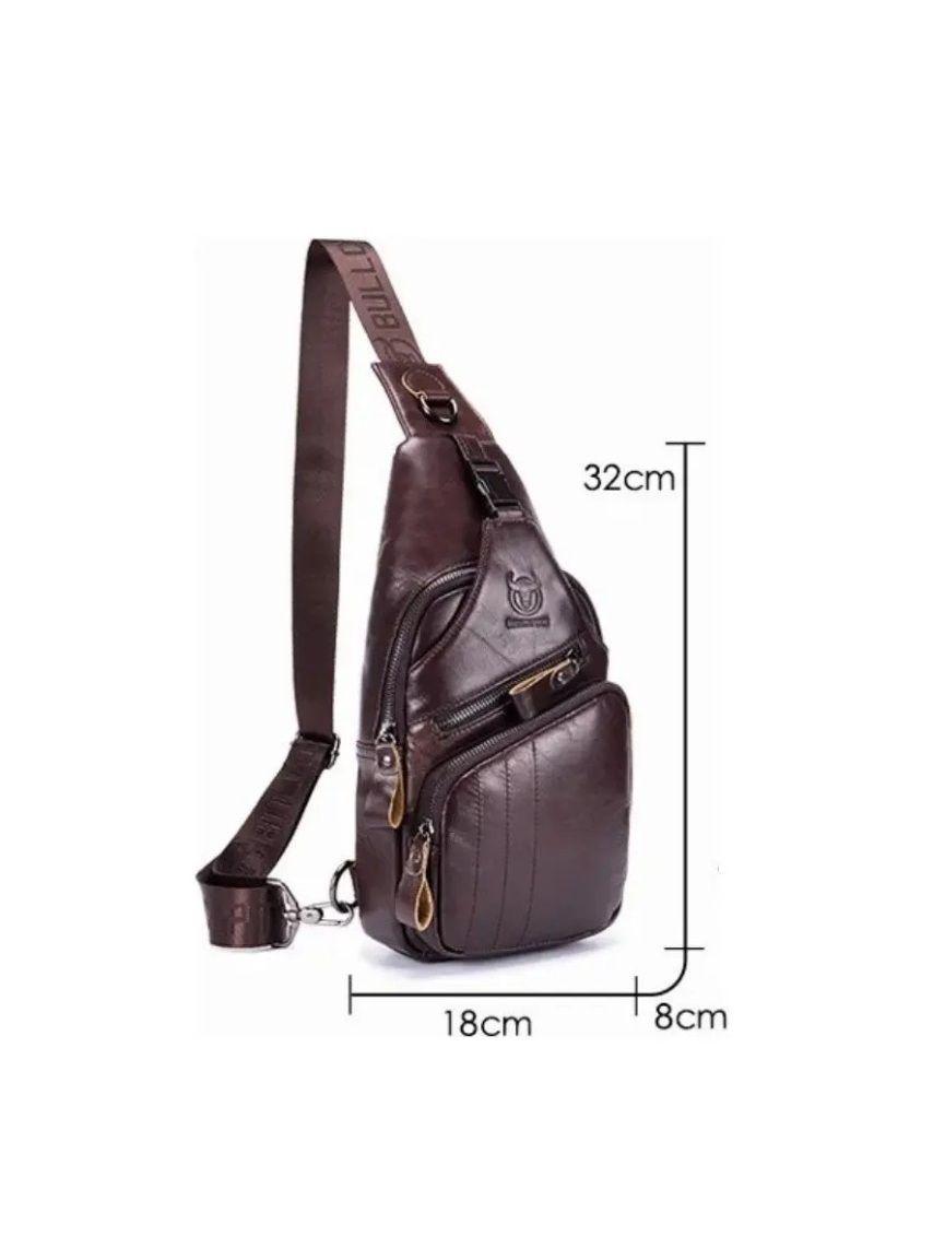 Bolso Bandolera De Cuero Marca Bullcaptain Modelo Cp105-2