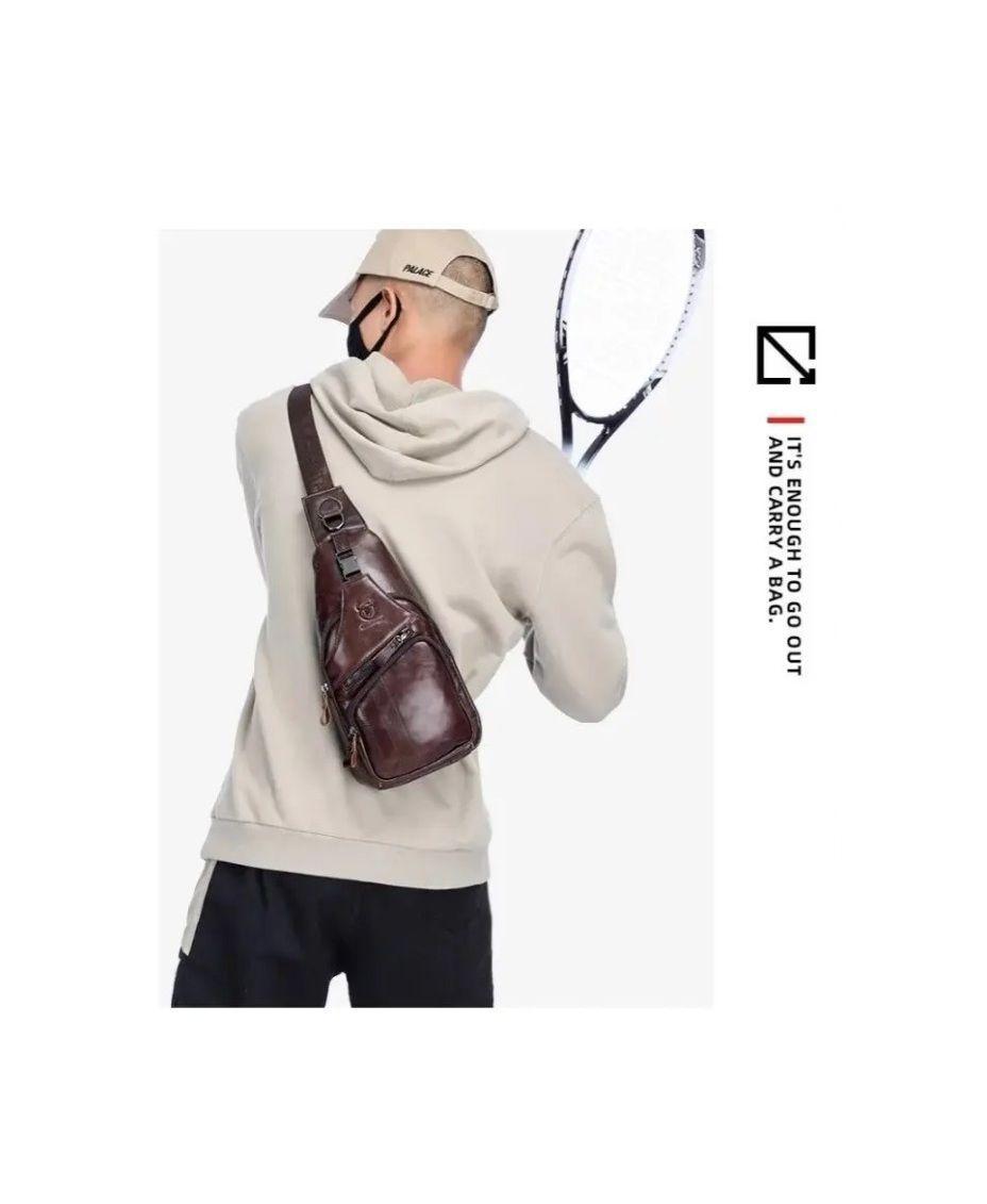 Bolso Bandolera De Cuero Marca Bullcaptain Modelo Cp105-7