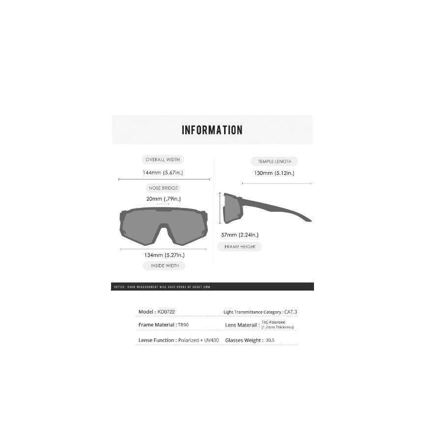 Gafas Kdeam Modelo Kd0722 - C12 Grandes Livianas Uv400 Tr90-4