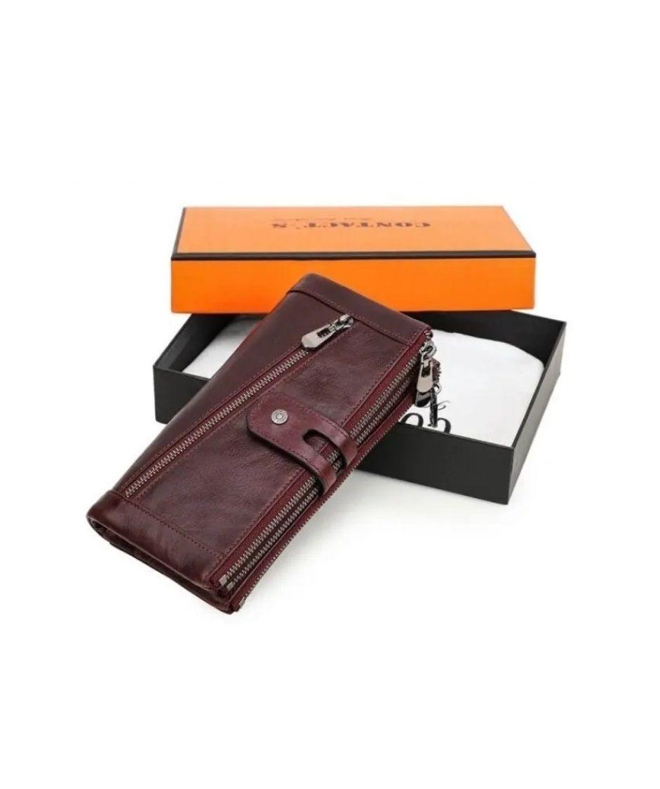 Billetera Femenina Cuero Larga Marca Contacts Modelo C2190-7