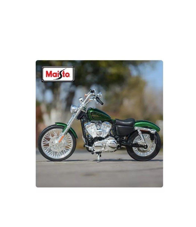 Harley Davidson Modelo 2013 Xl 1200v Seventy-two Escala 1/12 Color Verde-4