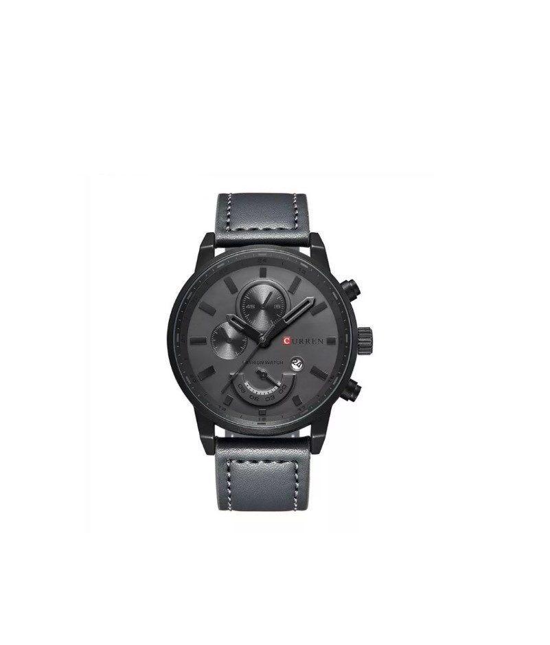 Reloj Curren Modelo M8217 Indicador De Fecha Color Gris-0