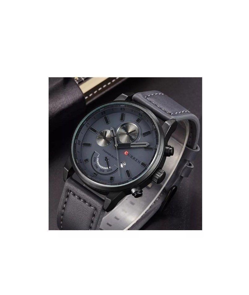 Reloj Curren Modelo M8217 Indicador De Fecha Color Gris-1