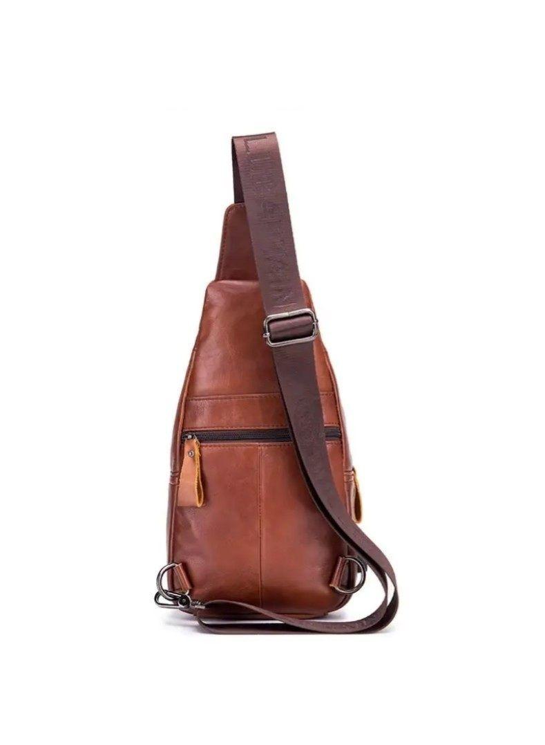 Bandolera De Cuero Marca Bullcaptain Modelo Xb129 Con Puerto Usb-6