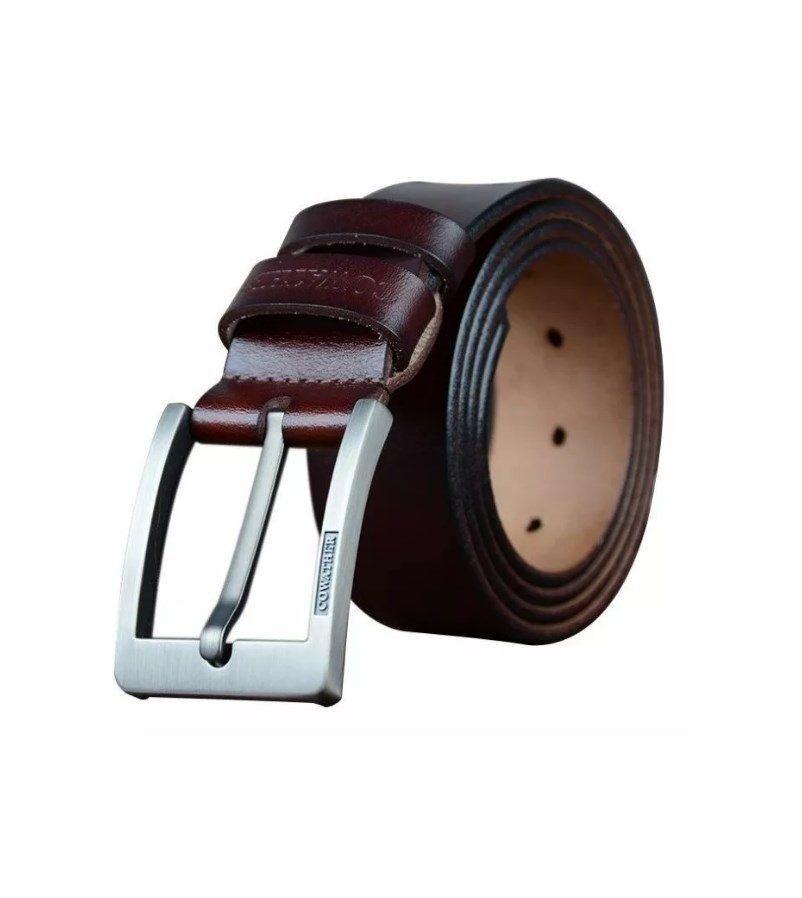 Cinturón De Cuero Cowather Modelo XF004 Café -0