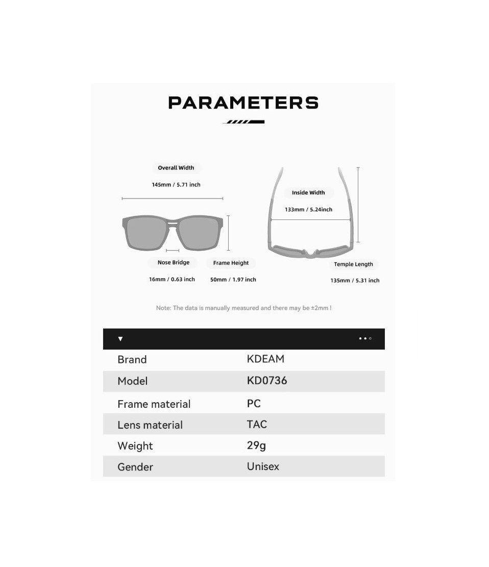 Gafas De Sol Kdeam Modelo Kd0736 C4 Polarizado Uv400 Livianos-3