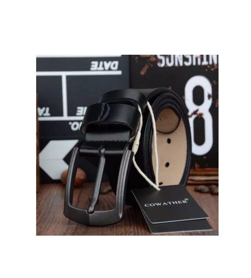 Cinturón De Cuero Cowather XF012 Color Negro-2