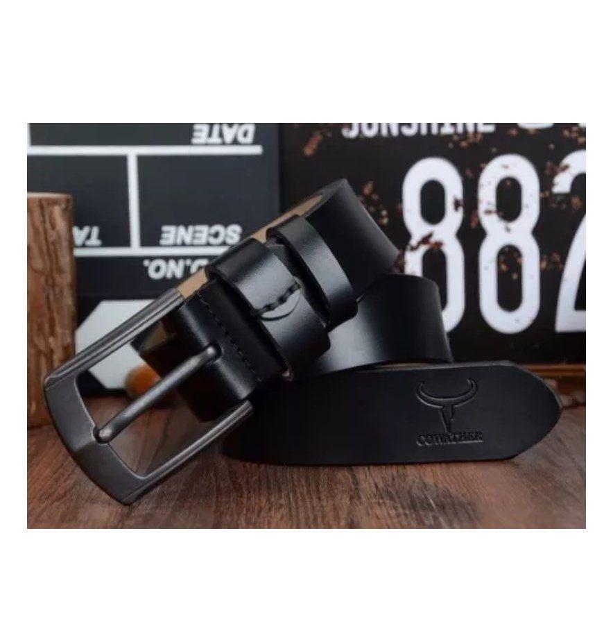 Cinturón De Cuero Cowather XF012 Color Negro-3