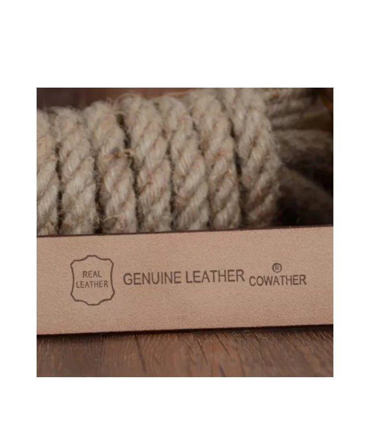 Cinturón De Cuero Cowather XF012 Color Negro-6