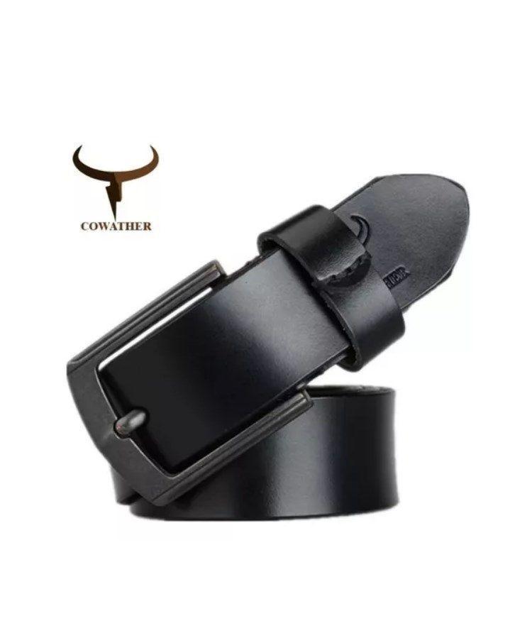 Cinturón De Cuero Cowather XF012 Color Negro-7