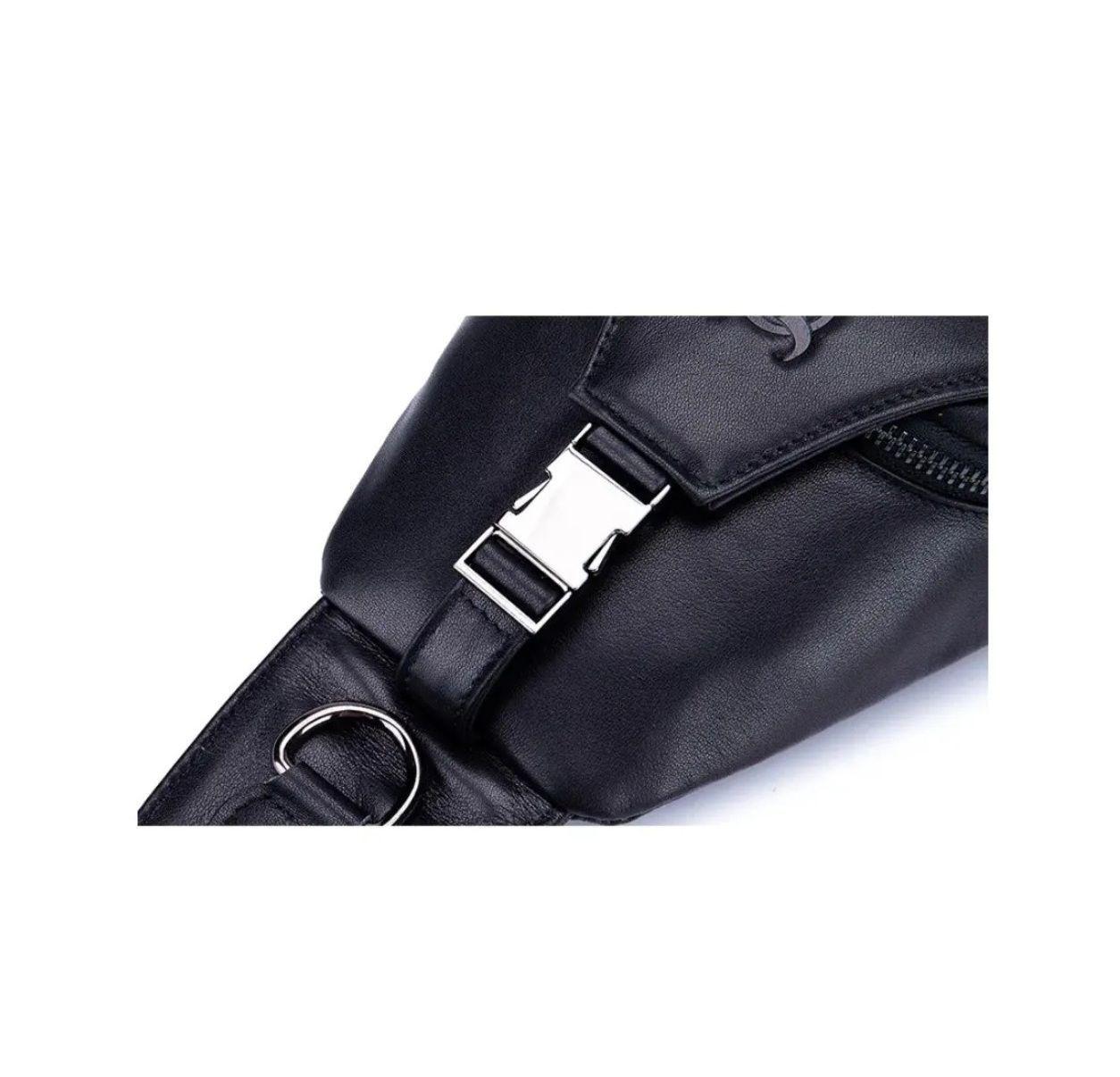 Bandolera De Cuero Marca Bullcaptain Modelo Cp105 Negro-6
