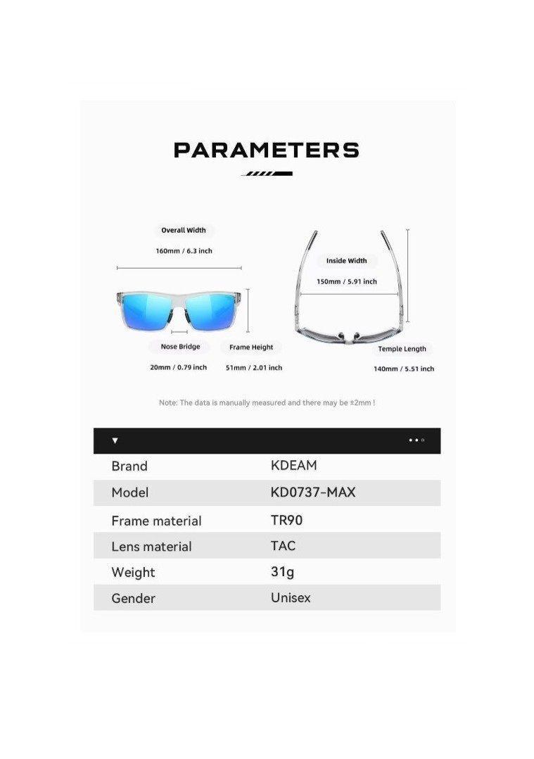 Lentes De Sol Kdeam Kd0737 C2- Max Grandes Polarizados Uv400-3