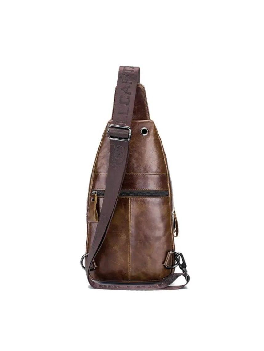 Bolso Bandolera De Cuero Marca Bullcaptain Modelo Xb126-2