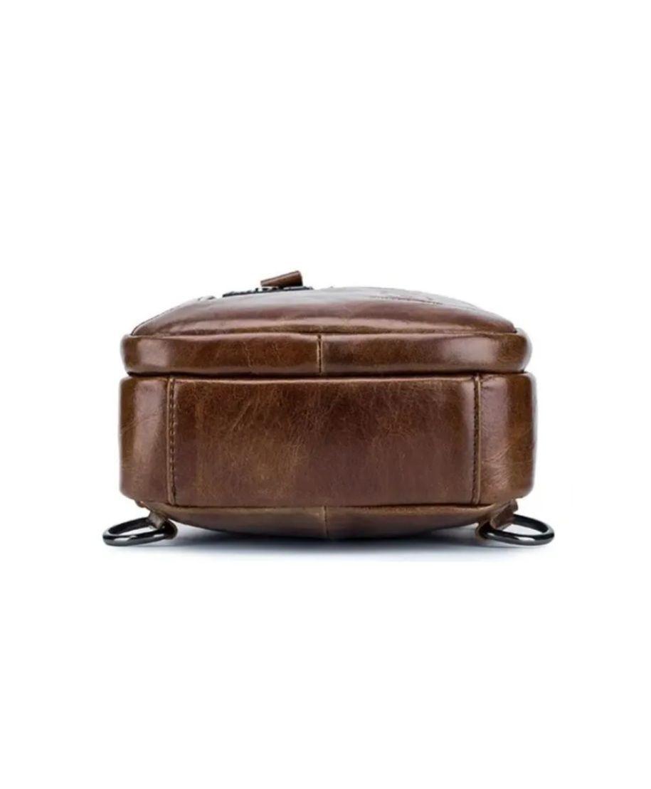 Bolso Bandolera De Cuero Marca Bullcaptain Modelo Xb126-3