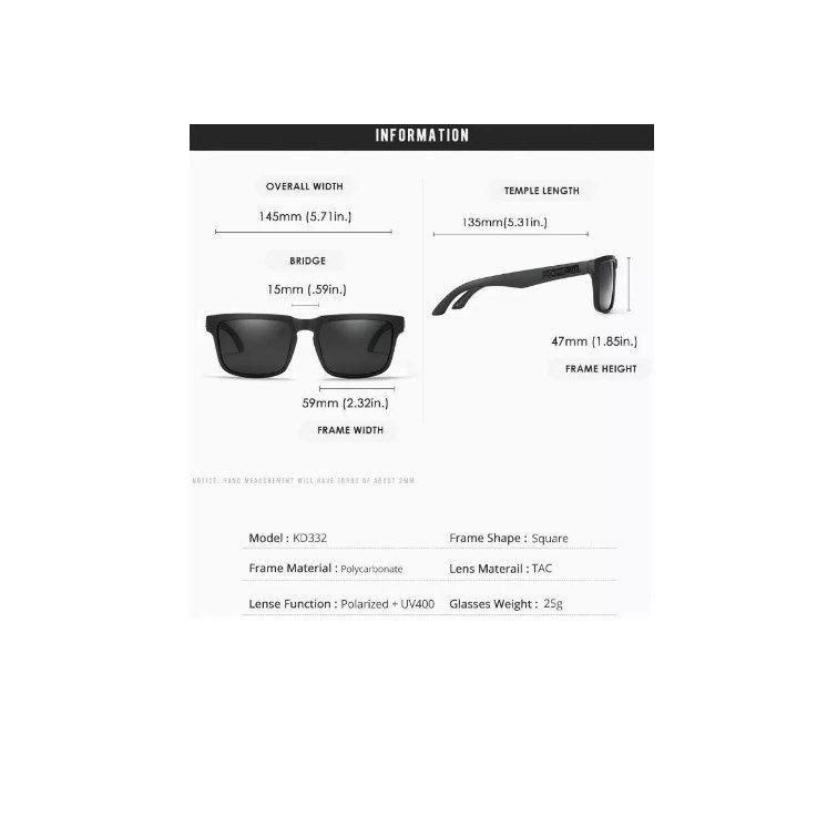 Gafa De Sol Kdeam Modelo Kd332 C1-R Polarizado Uv400 Estuche-4