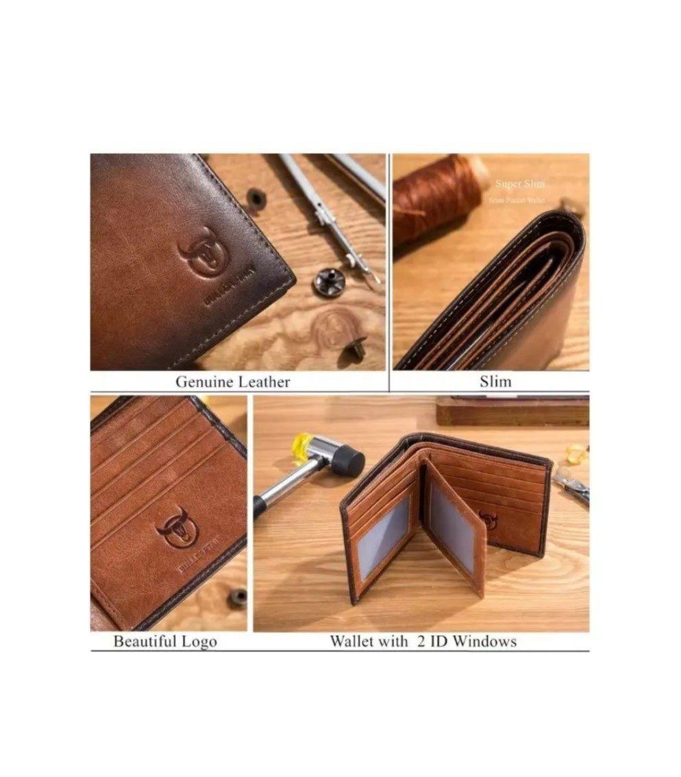 Billetera De Cuero Marca Bullcaptain Modelo Qb05 Brown-4
