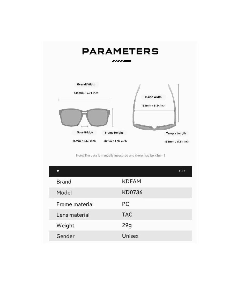 Gafas De Sol Kdeam Modelo Kd0736 C3 Polarizado Uv400 Liviano-3