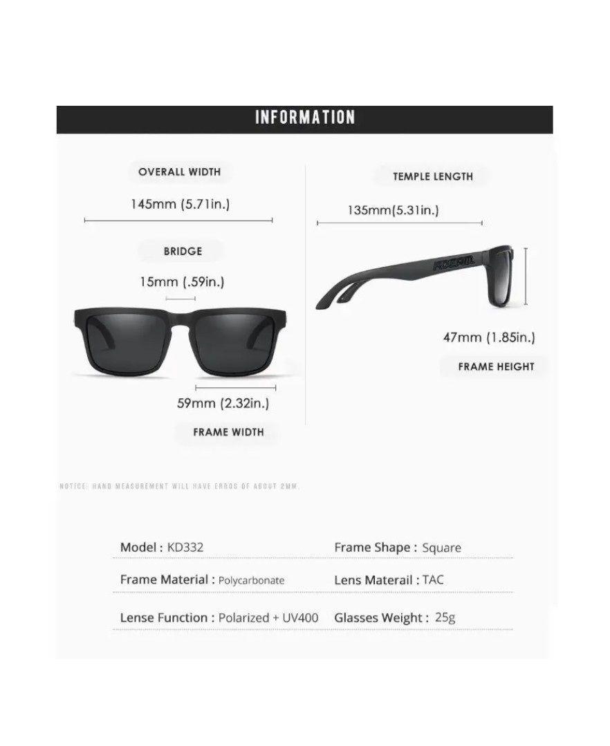 Gafas De Sol Kdeam Modelo Kd332 C18 Polarizado Uv400 Estuche-3