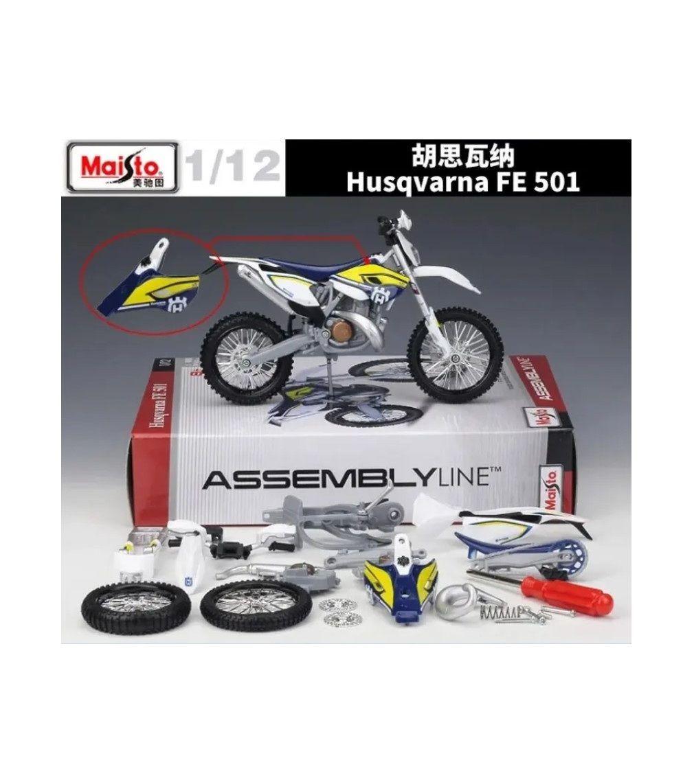 Moto Para Armar Husqvarna Fe 501 Escala 1/12 Marca Maisto-4
