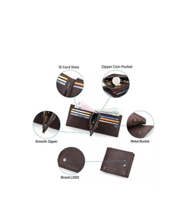 Billetera Para Hombre De Cuero Modelo M1332-4