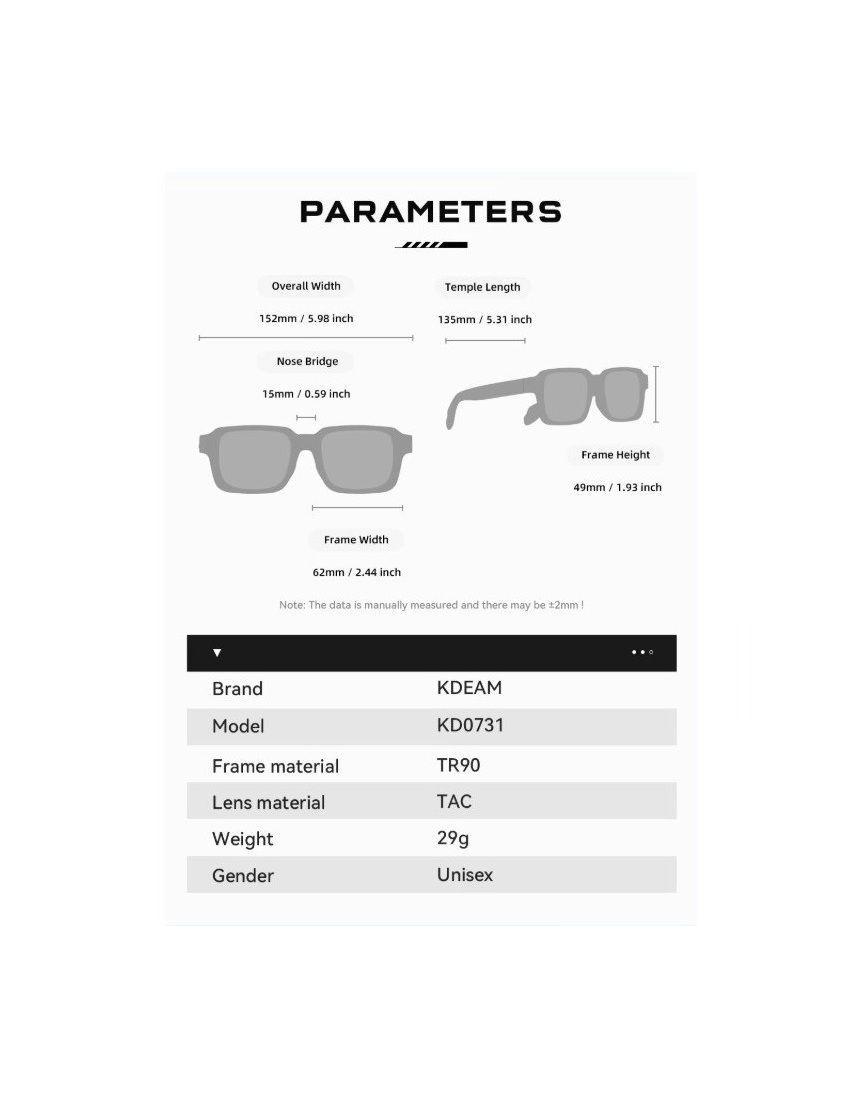 Gafas De Sol Kdeam Modelo Kd0731 C3 Polarizado Uv400 Liviano-3