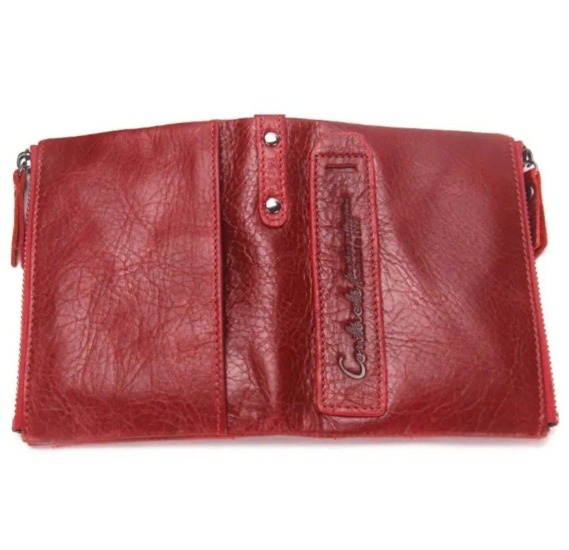 Billetera De Cuero Compacta Marca Contacts Para Mujer-3