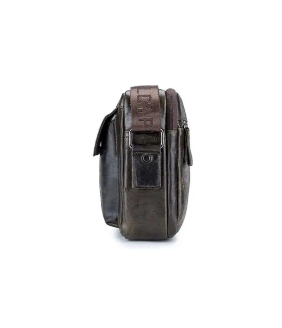 Maletín De Cuero Pequeño Portafolio Bullcaptain Modelo 031-6