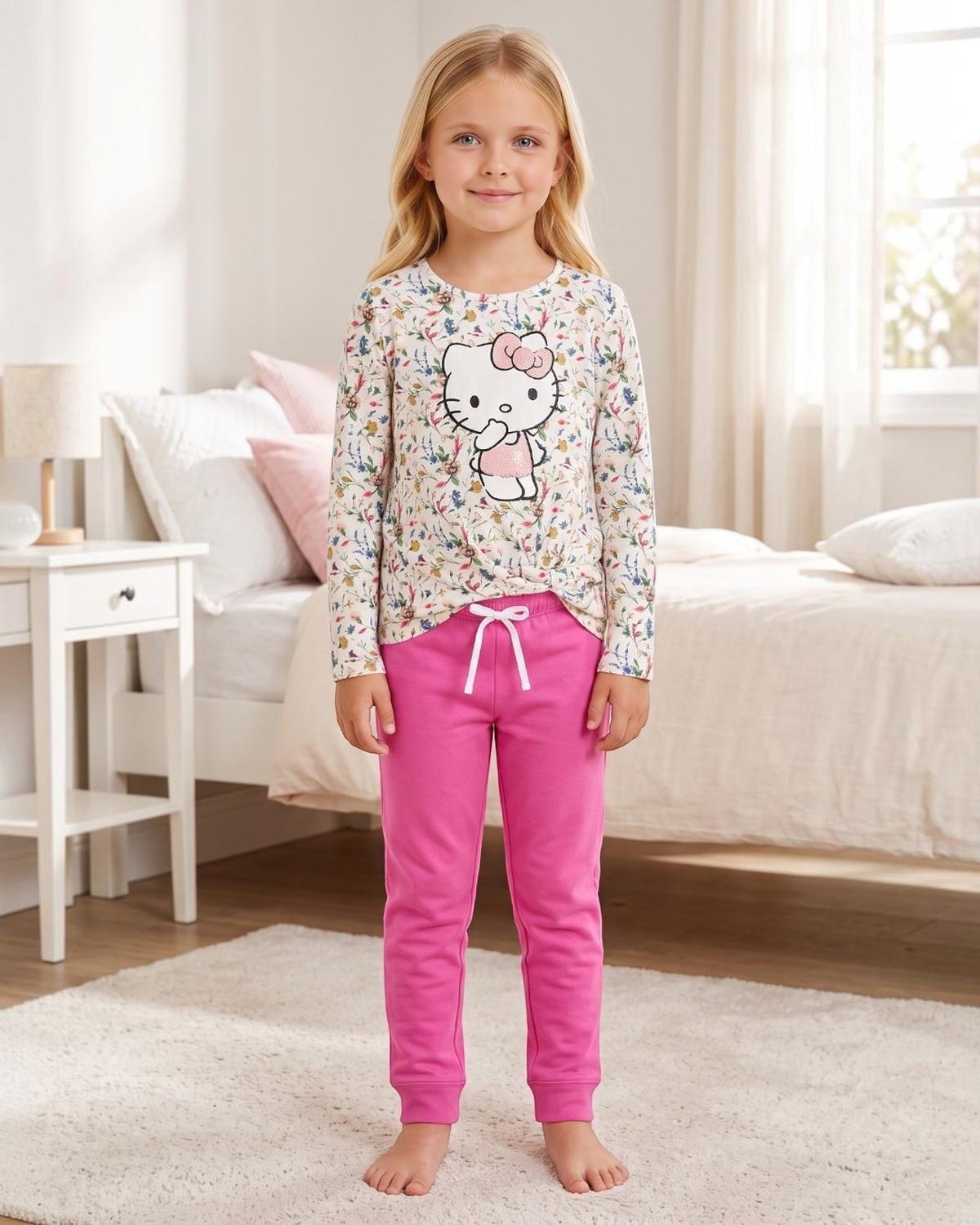 Pijama Niña Hello Kitty Flores-0