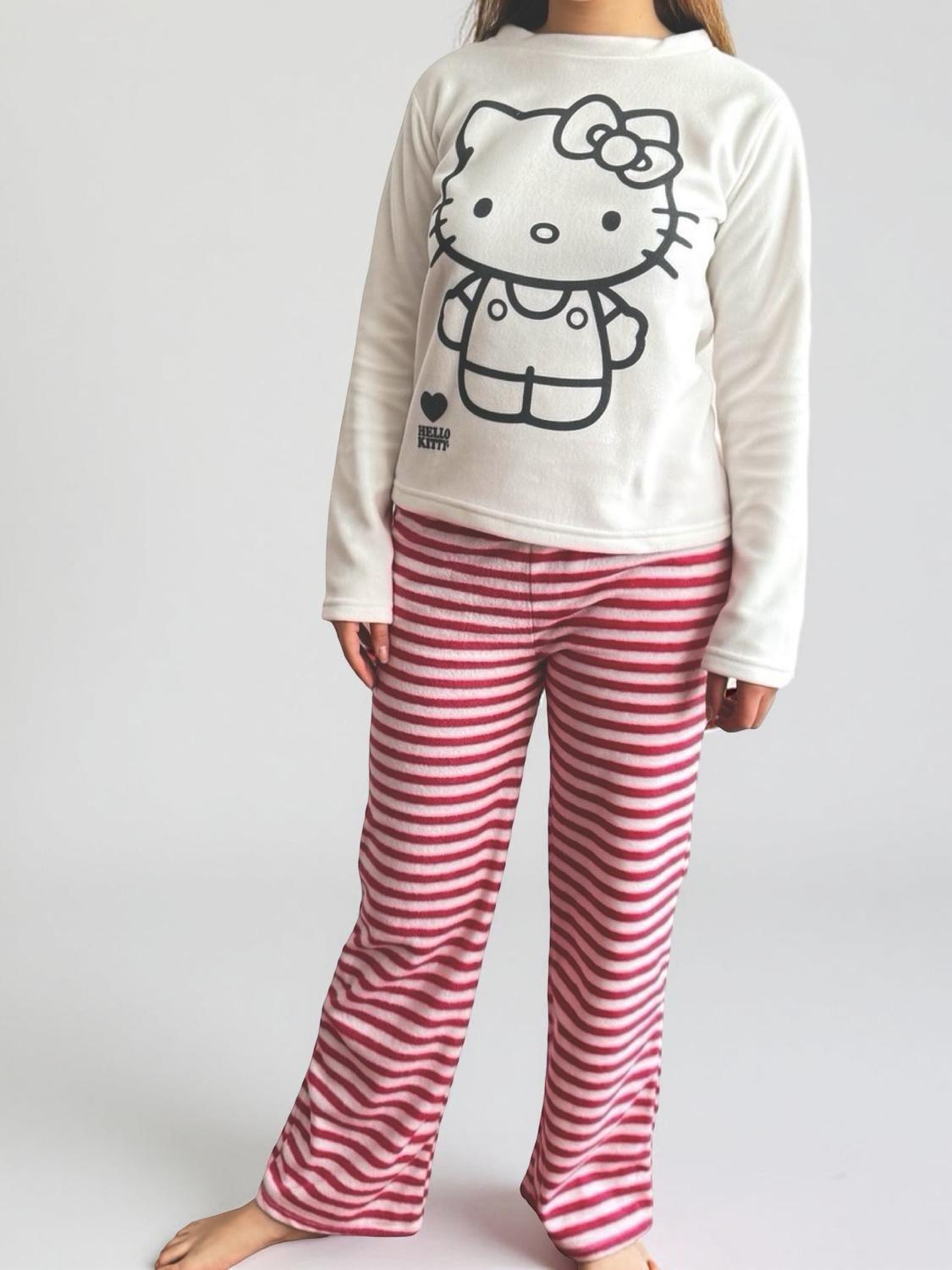 Pijama Micropolar Mujer Hello Kitty S1021240-Ivory-10-2