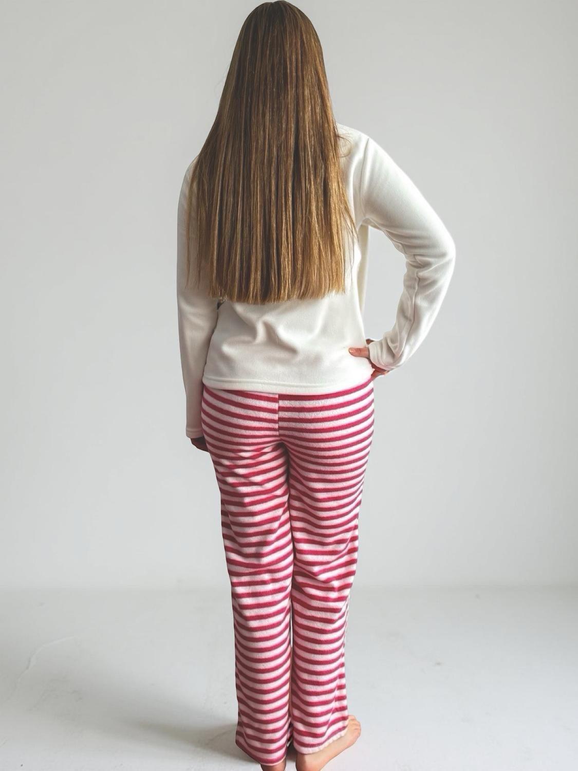Pijama Micropolar Mujer Hello Kitty S1021240-Ivory-10-4