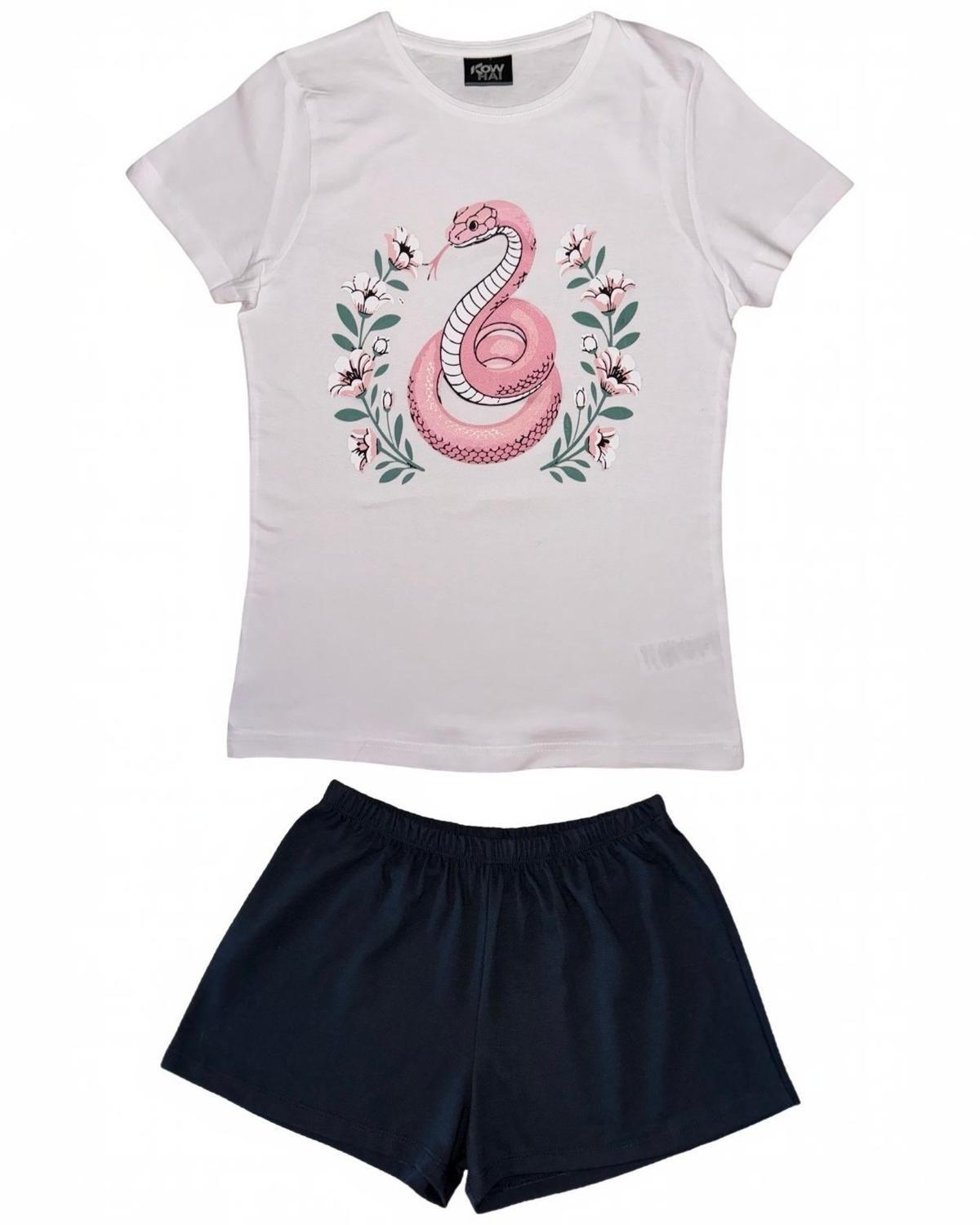 Pijama Mujer Algodón Estampado Snake K021002-0103-4