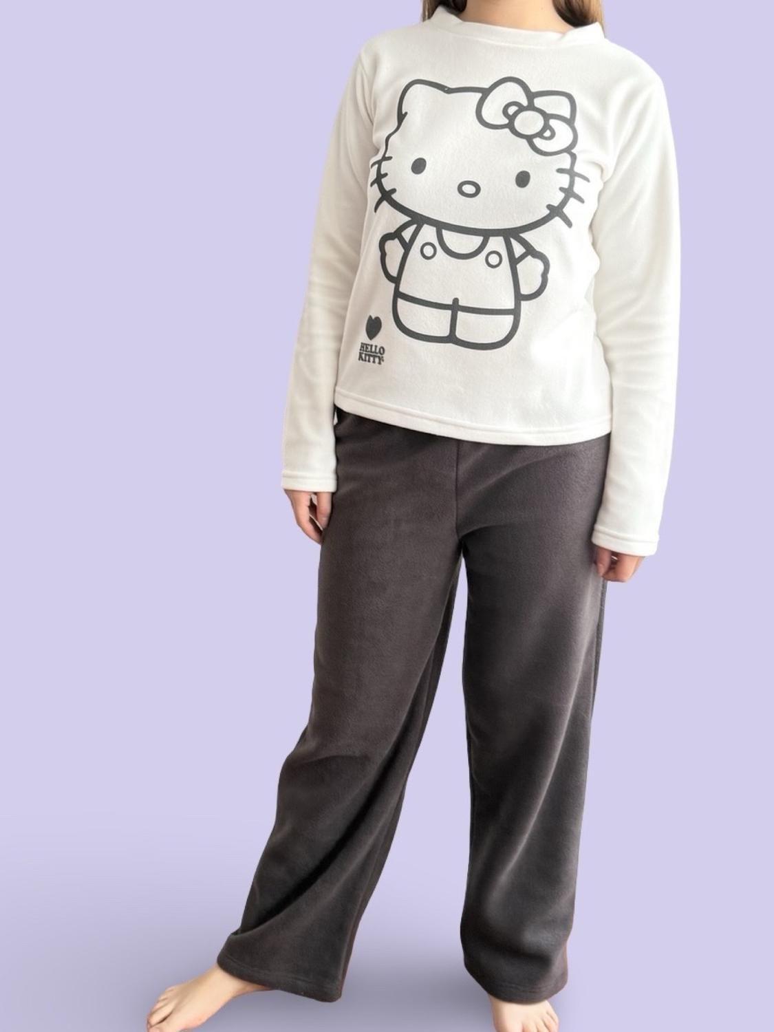 Pijama Micropolar Mujer Hello Kitty S1021240-Ivory-06-2