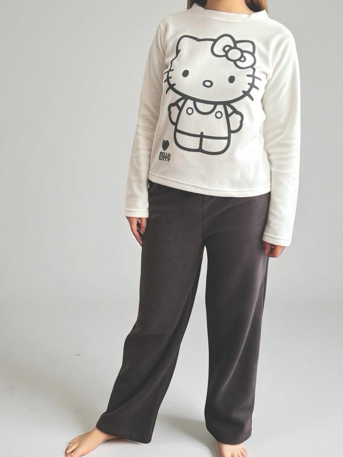 Pijama Micropolar Mujer Hello Kitty S1021240-Ivory-06-2