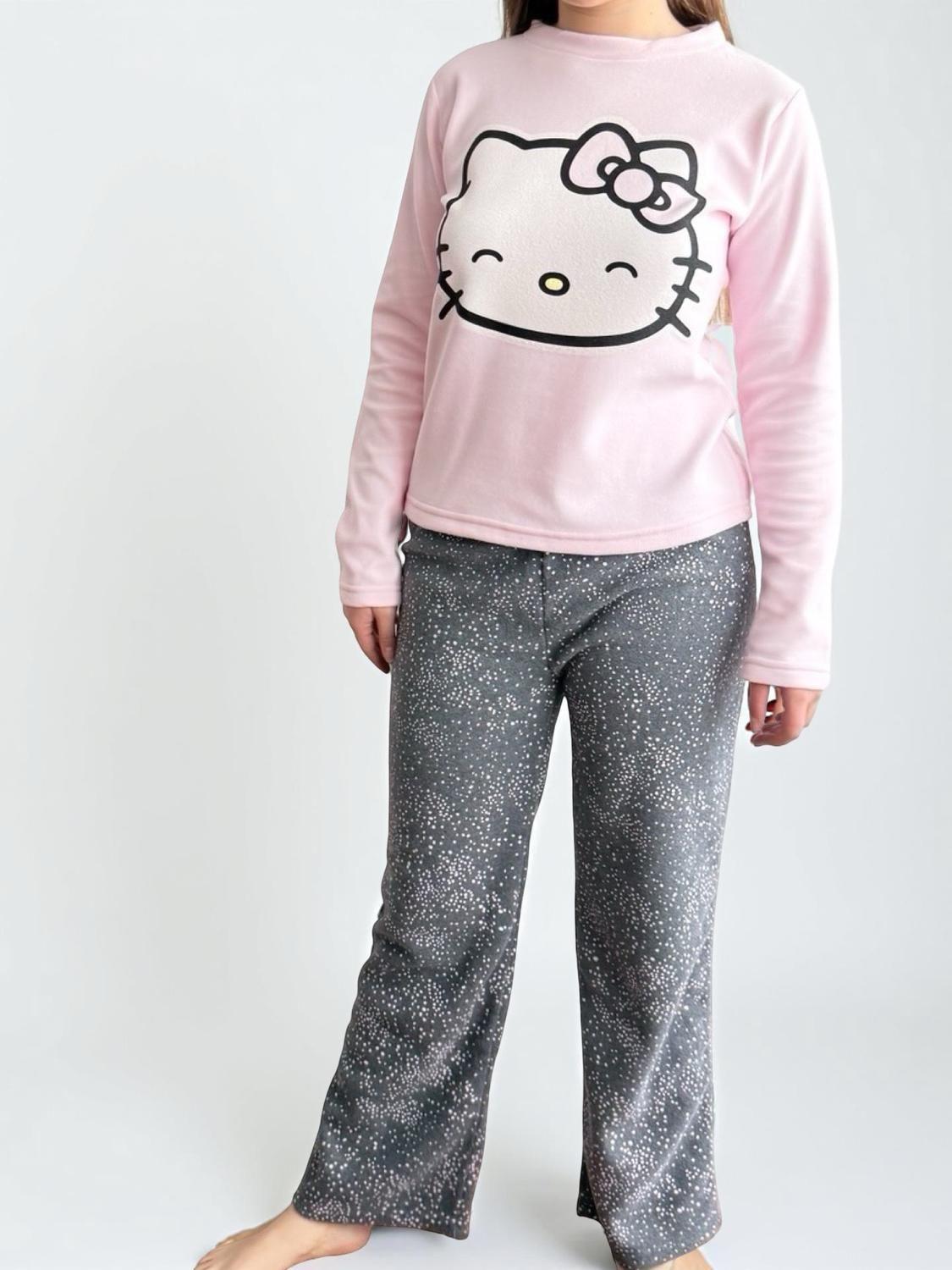 Pijama Micropolar Mujer Hello Kitty S1021219-Rosado-23-2