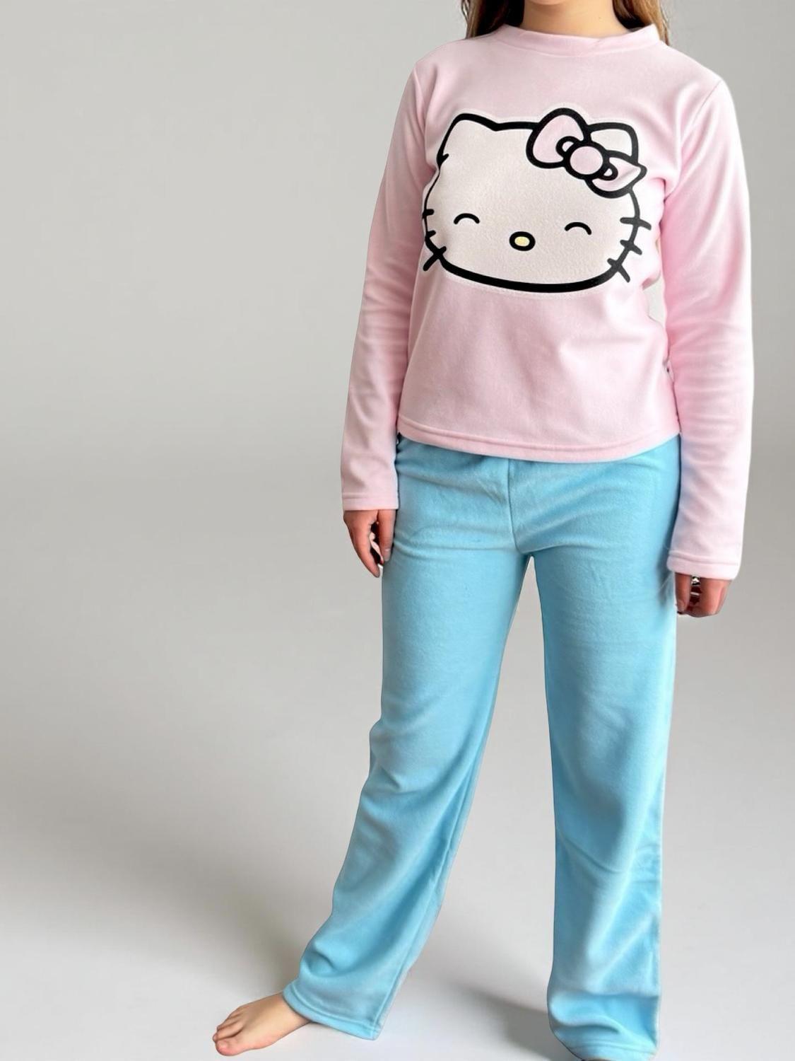 Pijama Micropolar Mujer Hello Kitty S1021219-Rosado-01-2