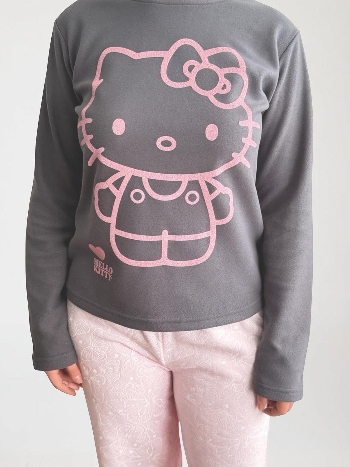 Pijama Micropolar Mujer Hello Kitty S1021239-Acero-01-1