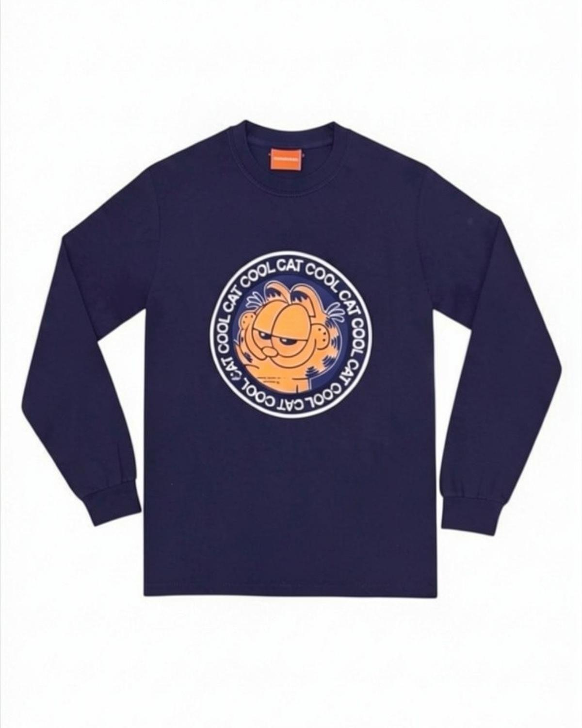 Pijama Hombre Algodón Estampado Garfield Azul-4