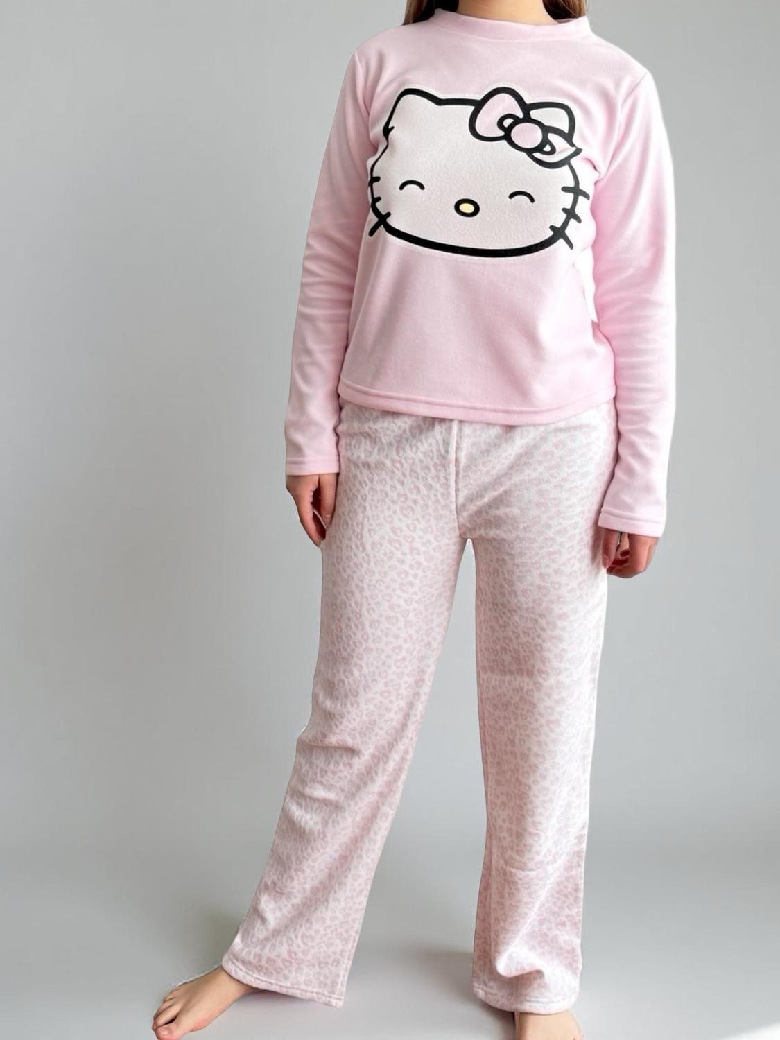 Pijama Micropolar Mujer Hello Kitty S1021219-Rosado-05-2