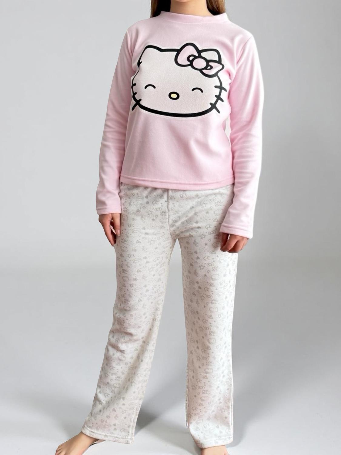Pijama Micropolar Mujer Hello Kitty S1021219-Rosado-06-2