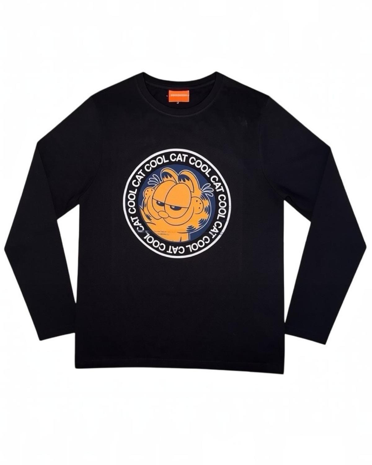 Pijama Hombre Algodón Estampado Garfield Negro-4