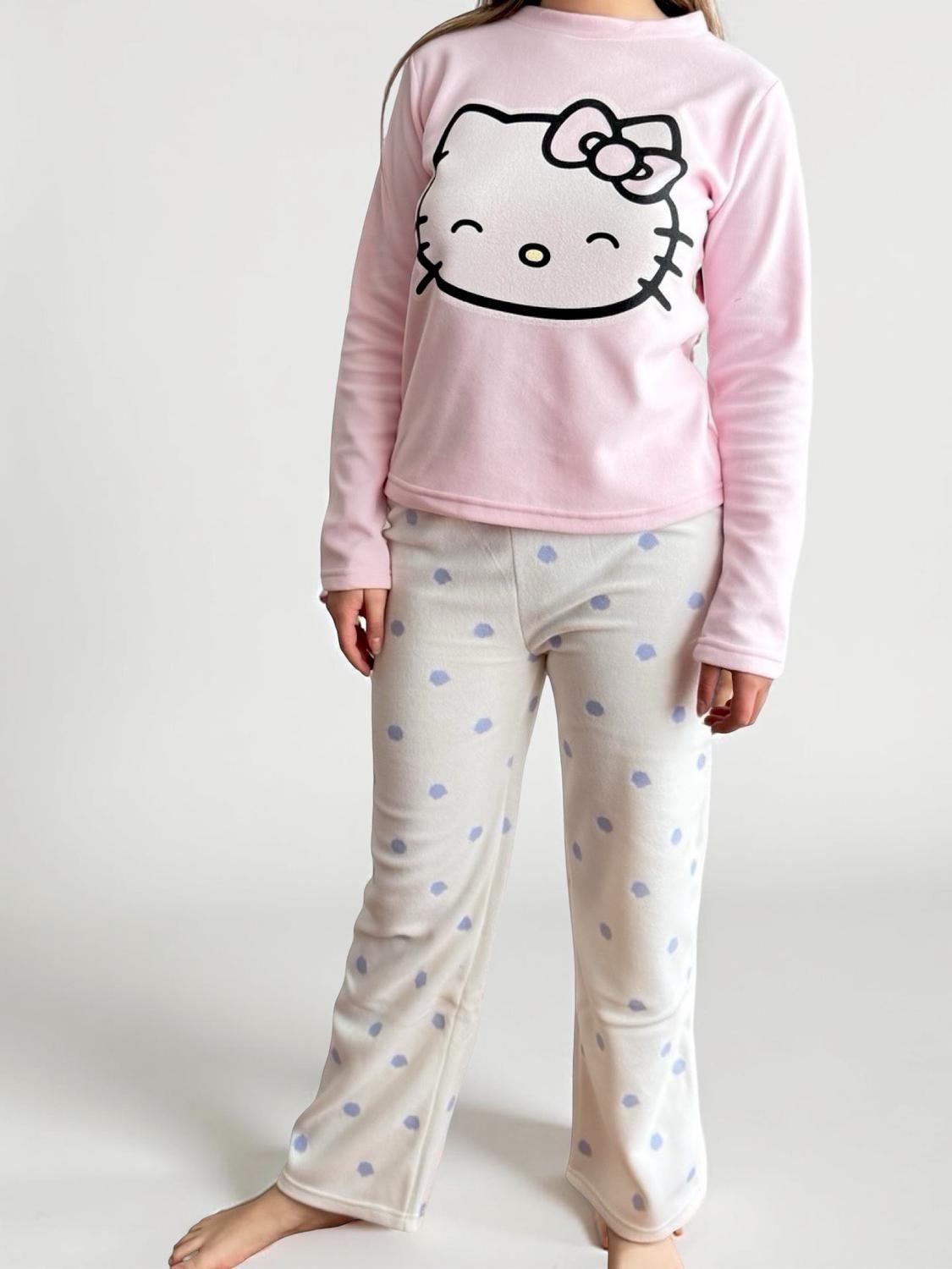 Pijama Micropolar Mujer Hello Kitty S1021219-Rosado-11-2