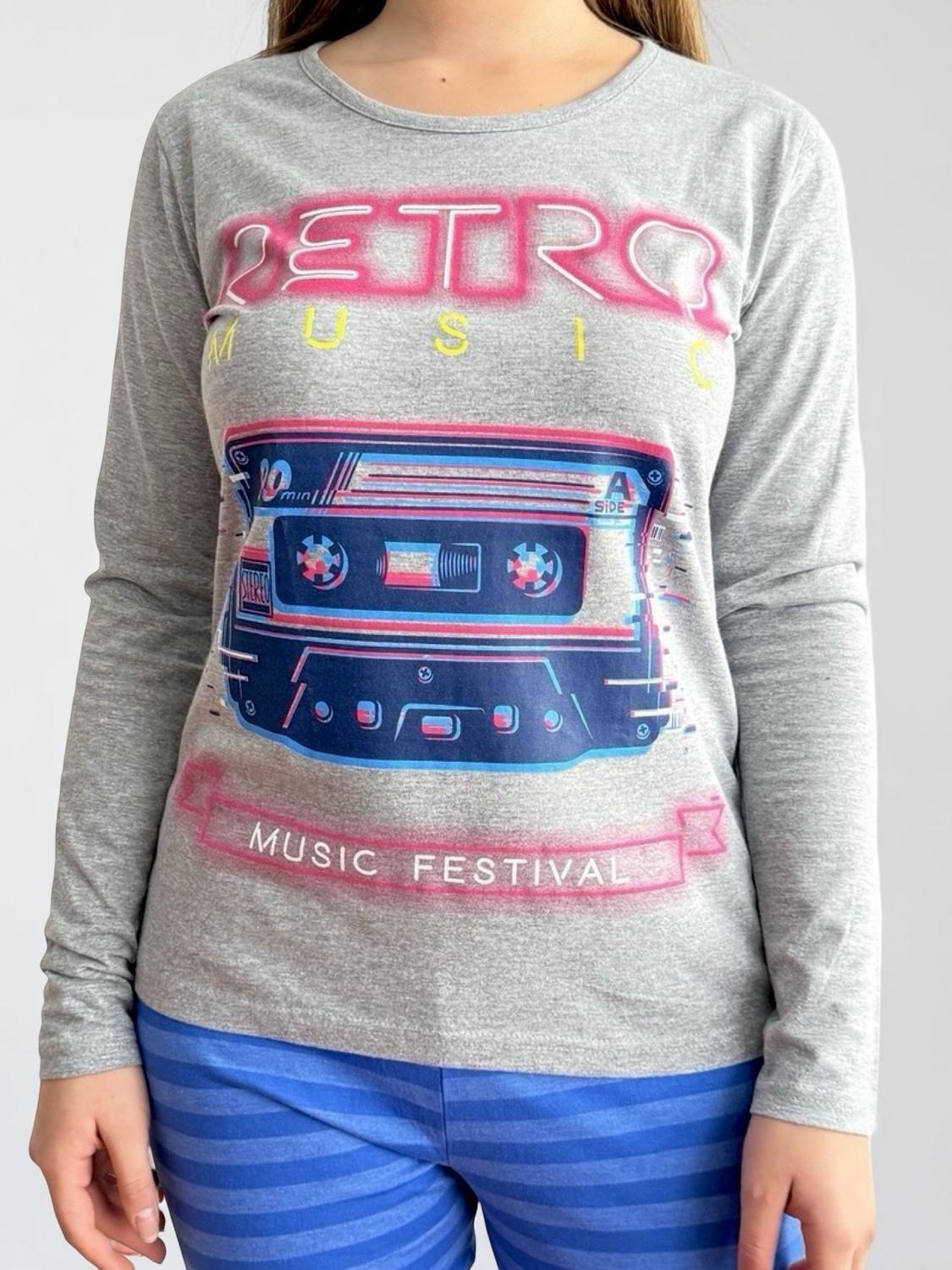 Pijama Mujer Algodón Retro Music K02001-01-2