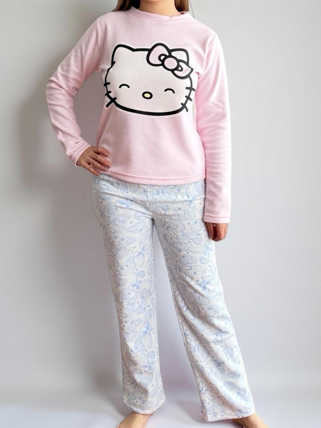 Pijama Micropolar Mujer Hello Kitty S1021219-Rosado-10-0