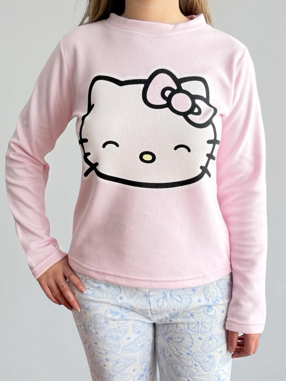 Pijama Micropolar Mujer Hello Kitty S1021219-Rosado-10-1